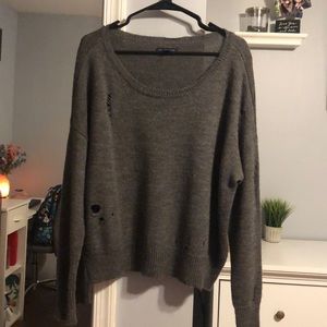 Distressed sweater